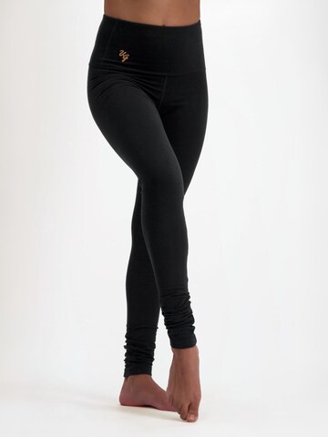 Urban Goddess Yoga & Activewear Slim fit Leggings 'Gaia Yoga & Pilates' in Black: front