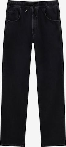 Pull&Bear Regular Jeans in Zwart: voorkant