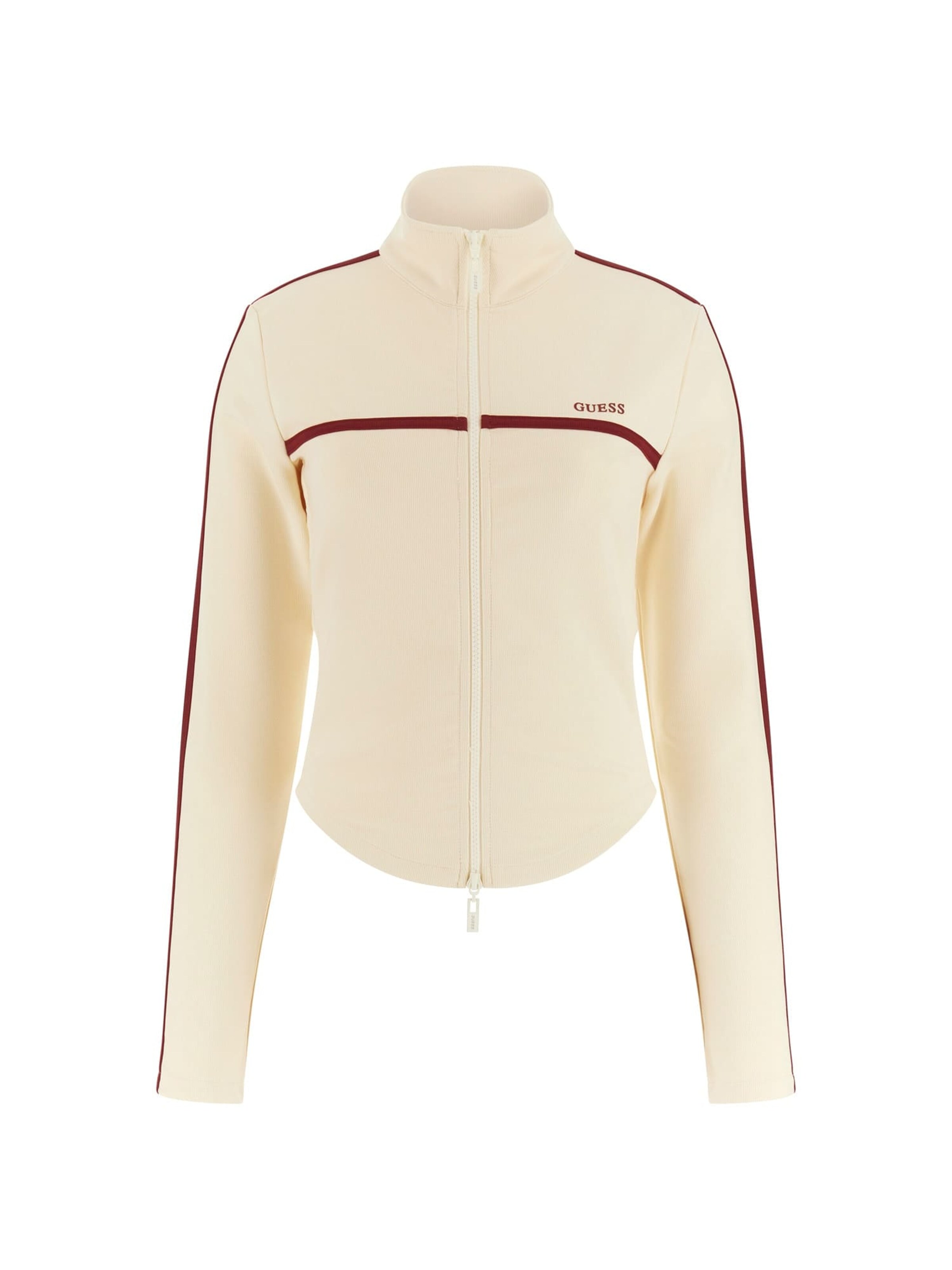 GUESS Sweatjacke in Beige: Vorderseite