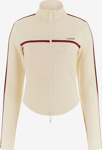 GUESS Sweatjacke in Beige: Vorderseite
