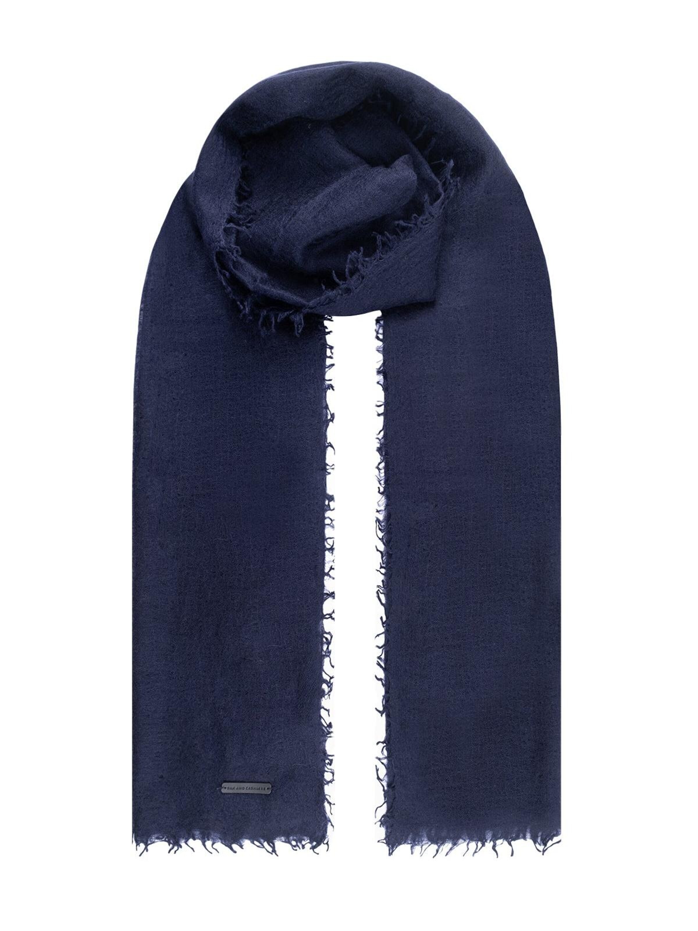 Écharpe SILK & CASHMERE en bleu : devant