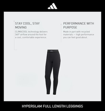 ADIDAS PERFORMANCE Skinny Sporthose 'Hyperglam' in Schwarz