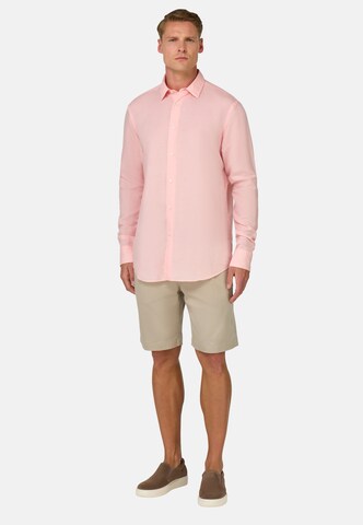 Boggi Milano Regular fit Button Up Shirt in Pink