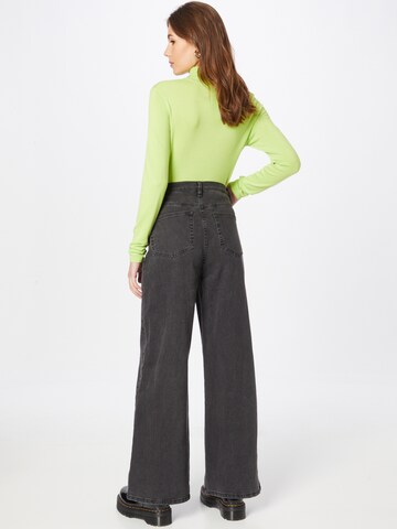 SISTERS POINT Wide leg Jeans 'OWI' in Zwart