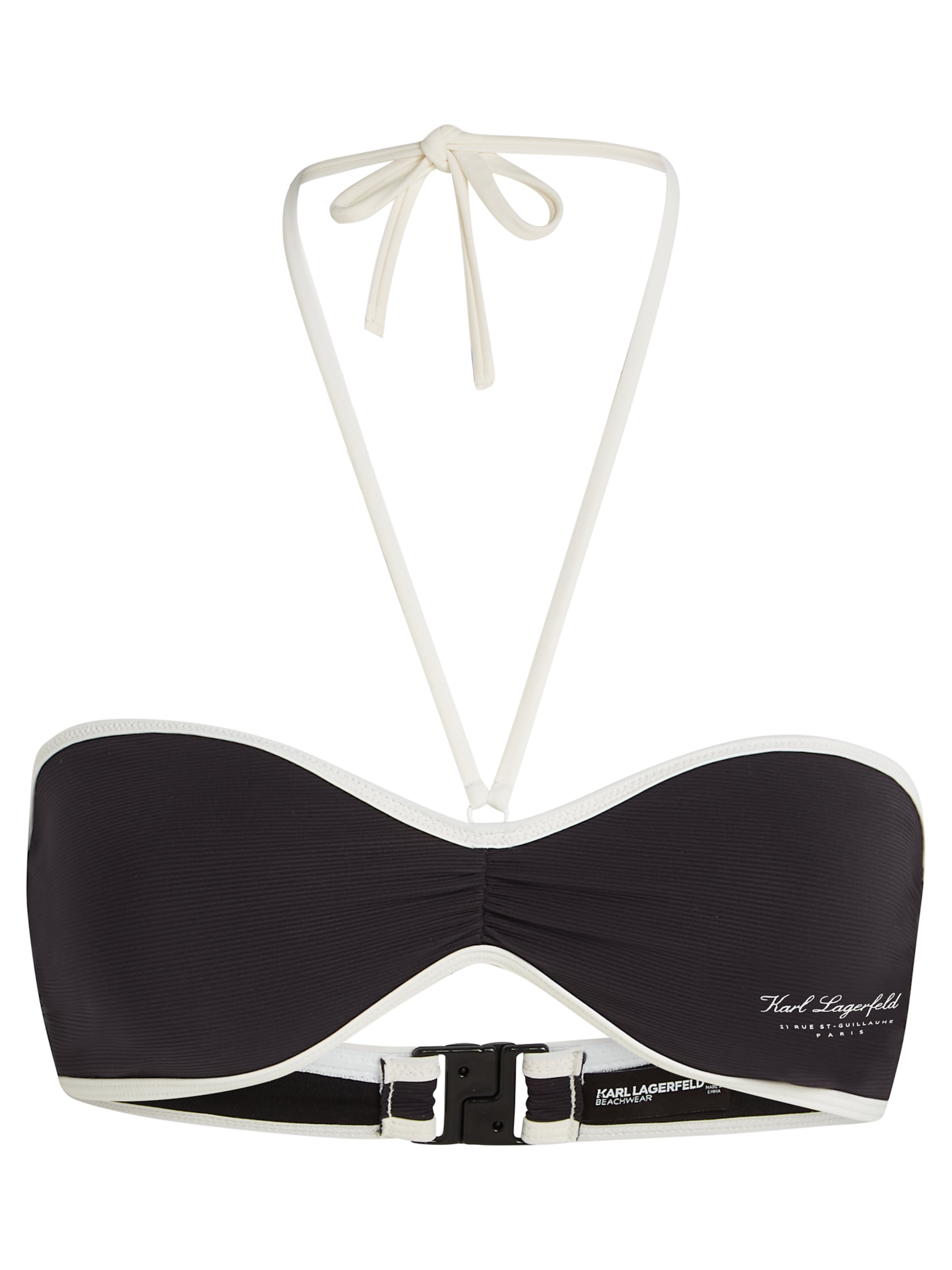 Karl Lagerfeld Бандо Верх бикини 'HOTEL' в Черный: спереди