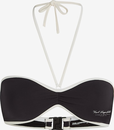 Karl Lagerfeld Bikinitoppi 'HOTEL' värissä musta / valkoinen, Tuotenäkymä