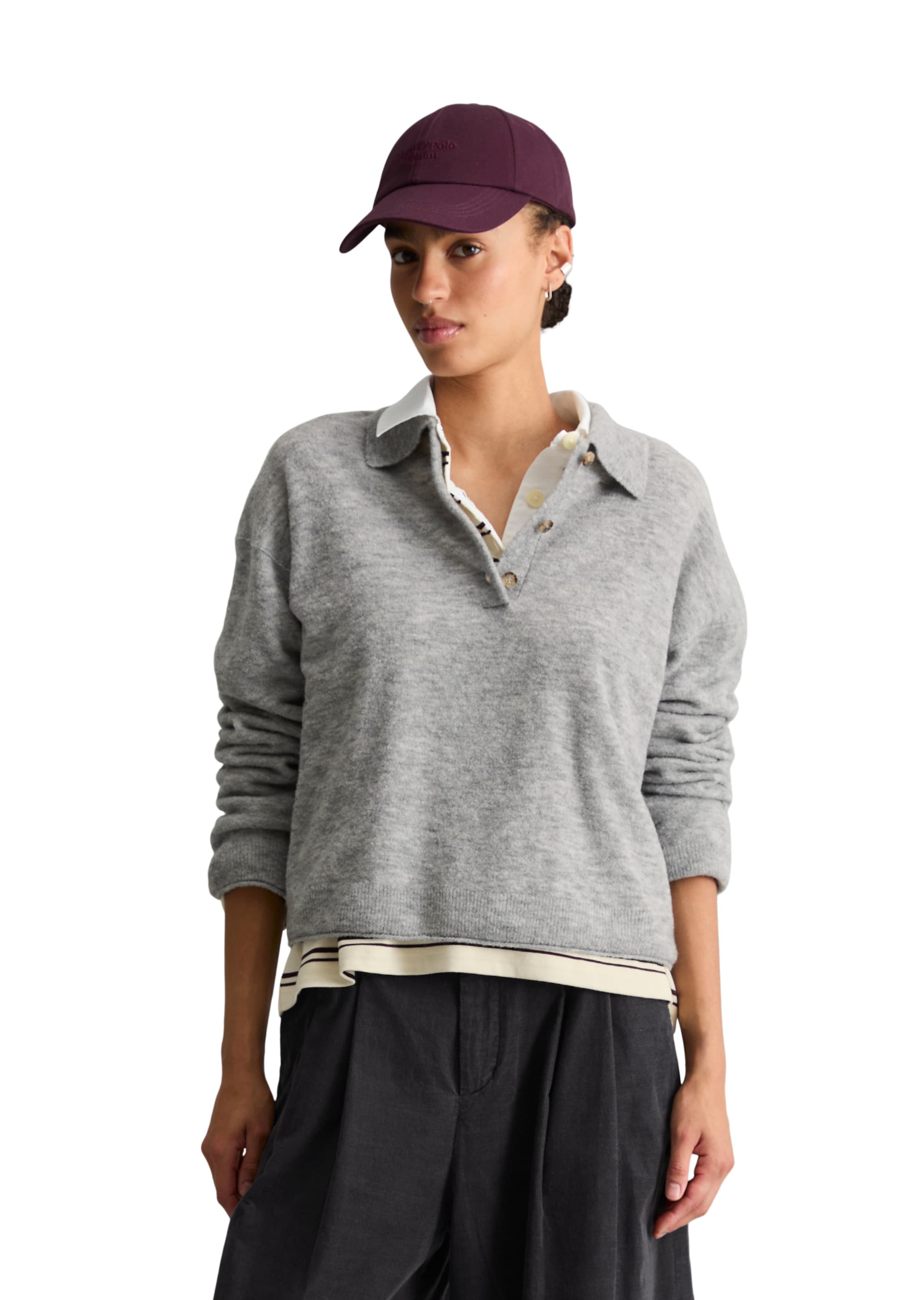 Pull-over Marc O'Polo DENIM en gris : devant