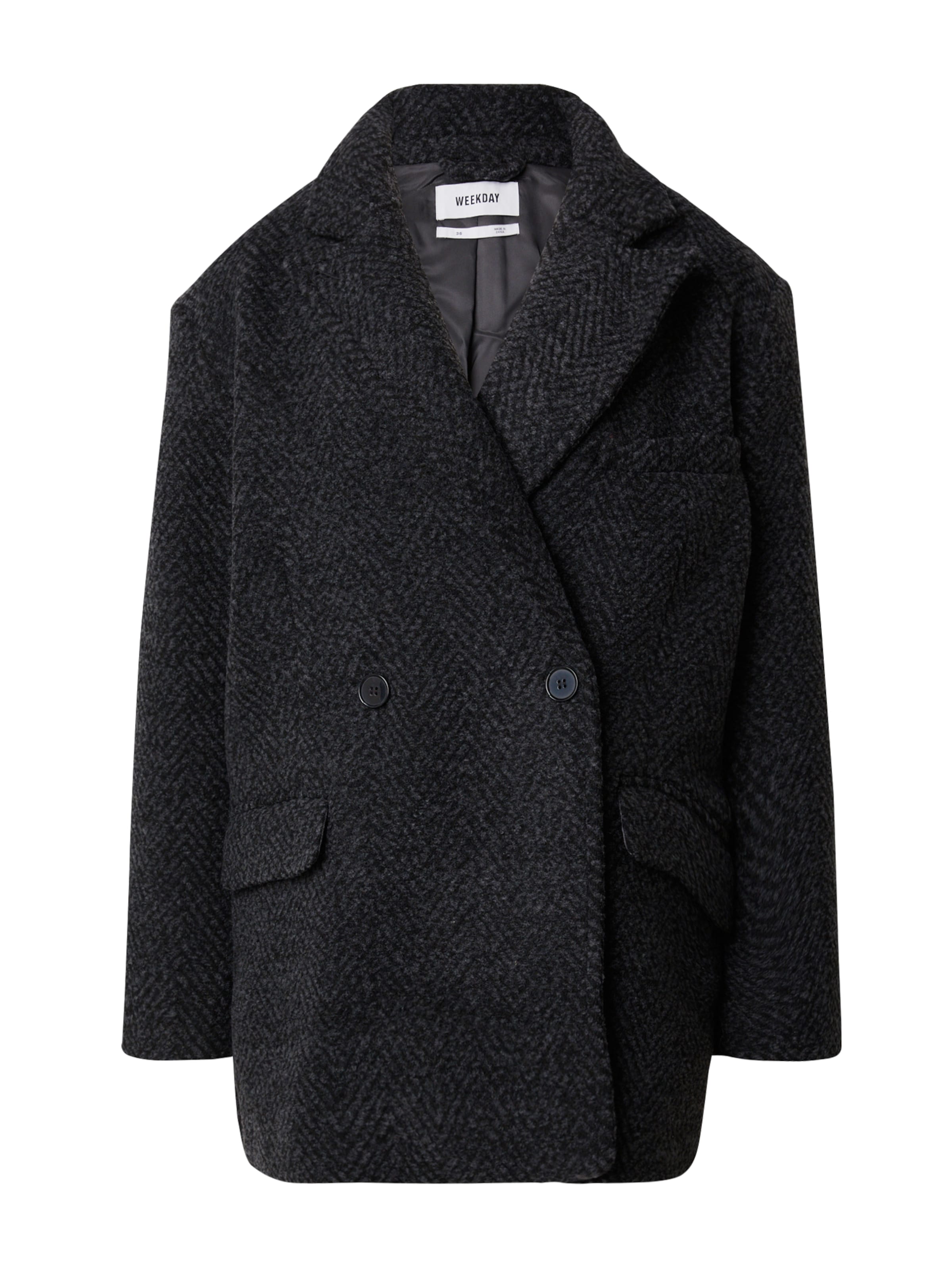 WEEKDAY Tussenmantel 'Carla' in Grijs: voorkant