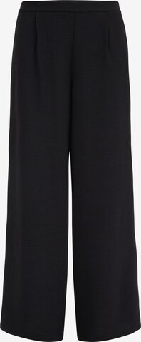 Wide leg Pantaloni de la WE Fashion pe negru: față