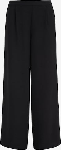 WE Fashion Wide leg Trousers in Black: front