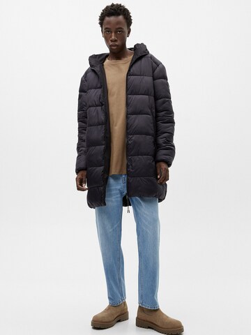 Pull&Bear Between-Seasons Coat in Black