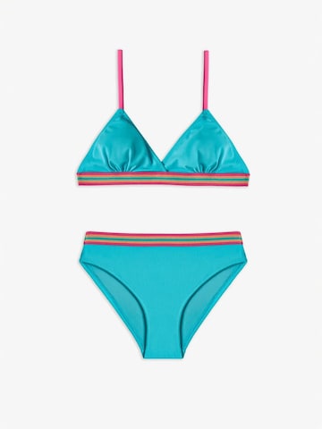 Penti Triangel Bikini 'PENTI Mädchen Island Triangel-Bikini-Set' in Blauw: voorkant