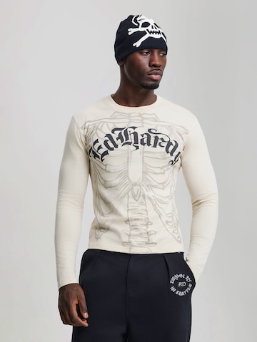 Ed Hardy Tričko – béžová: přední strana