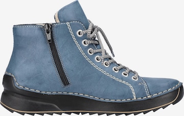 Rieker Lace-Up Ankle Boots in Blue