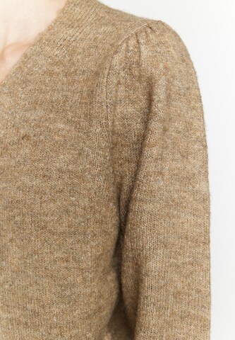 DreiMaster Vintage Knit cardigan 'Altiplano' in Brown