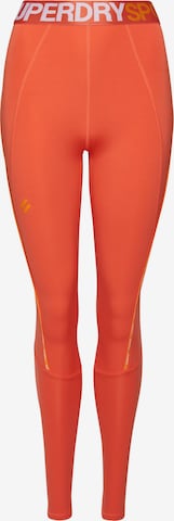 Superdry Skinny Sports trousers in Orange: front