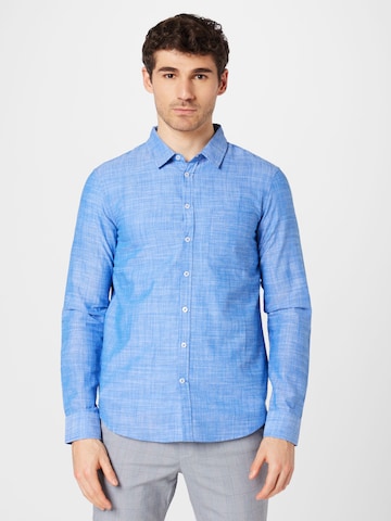 ABOUT YOU Regular fit Button Up Shirt 'Dylan' in Blue: front