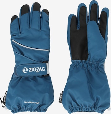 ZigZag Gloves 'Kempston' in Blue: front