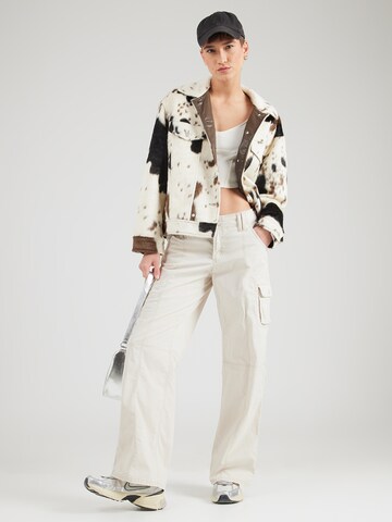 Loosefit Pantalon cargo HOLLISTER en blanc