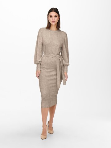 ONLY Knitted dress 'Nelly' in Beige: front
