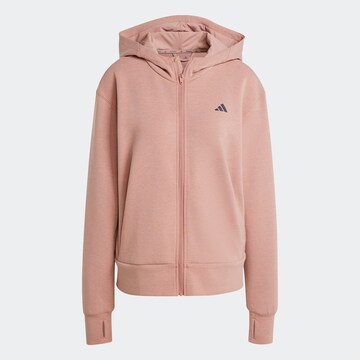 ADIDAS PERFORMANCE Sports sweat jacket 'Designed 4' in Pink: front