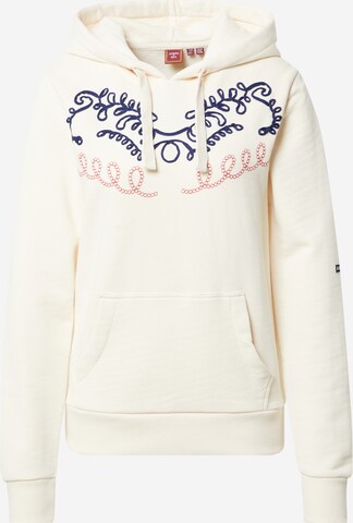 Sweat-shirt 'BOHEMIAN CRAFTED' Superdry en beige : devant