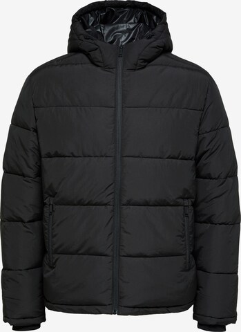 SELECTED HOMME Winter jacket 'Harry' in Black: front