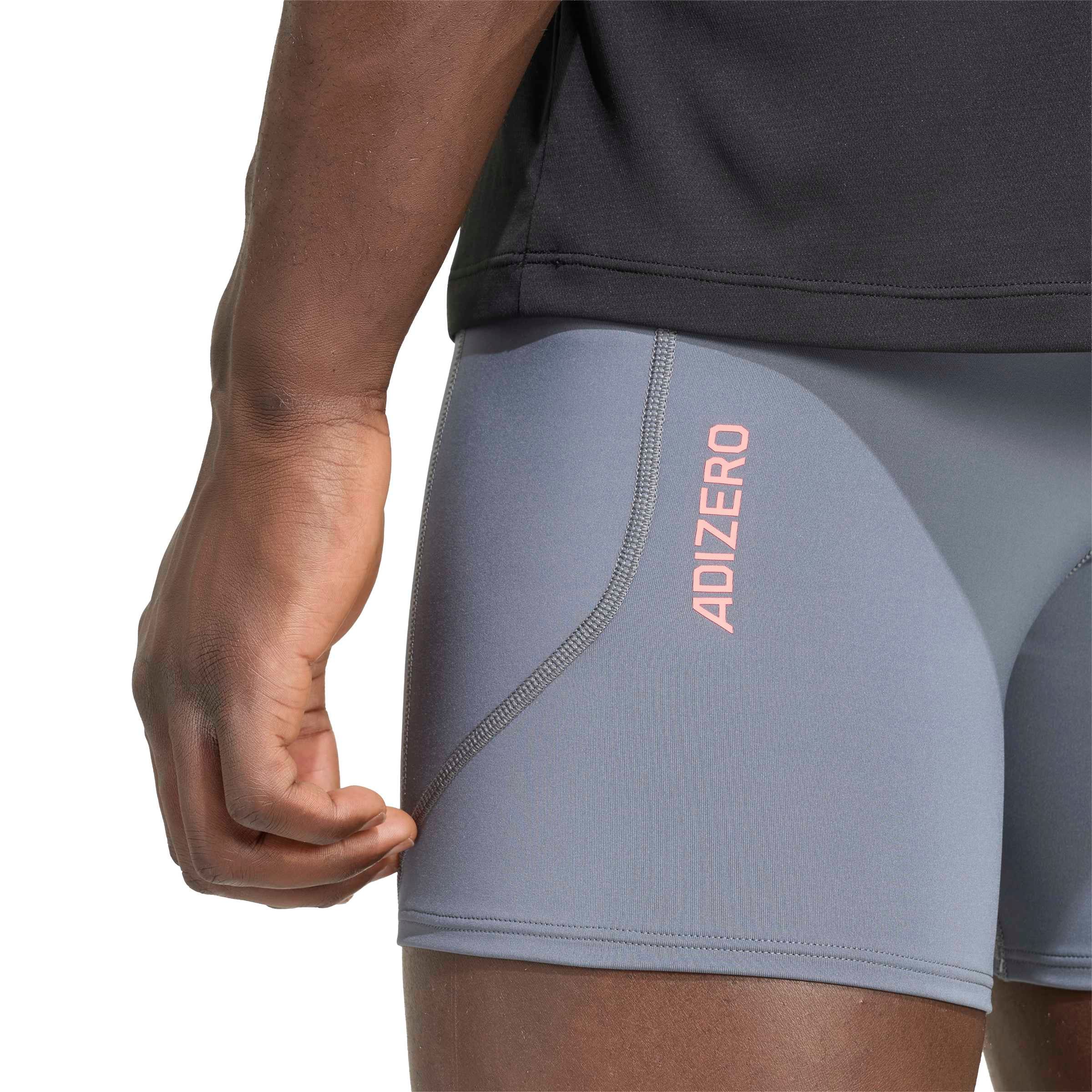 ADIDAS PERFORMANCE Skinny Sportovní kalhoty 'ADIZERO' – šedá
