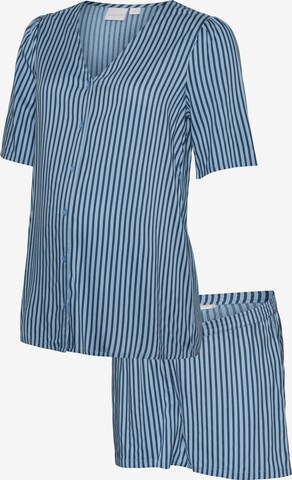 MAMALICIOUS Korte pyjama 'Jasmin Lia' in Blauw: voorkant