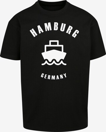 Maglietta 'Hamburg X' di Merchcode in nero: frontale