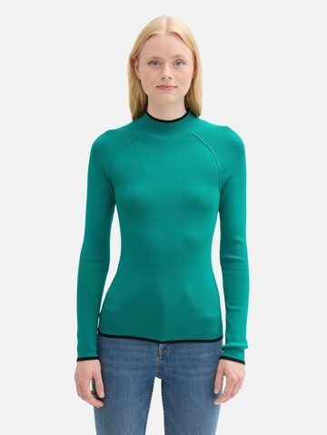 TOM TAILOR DENIM Sweater in Green: front