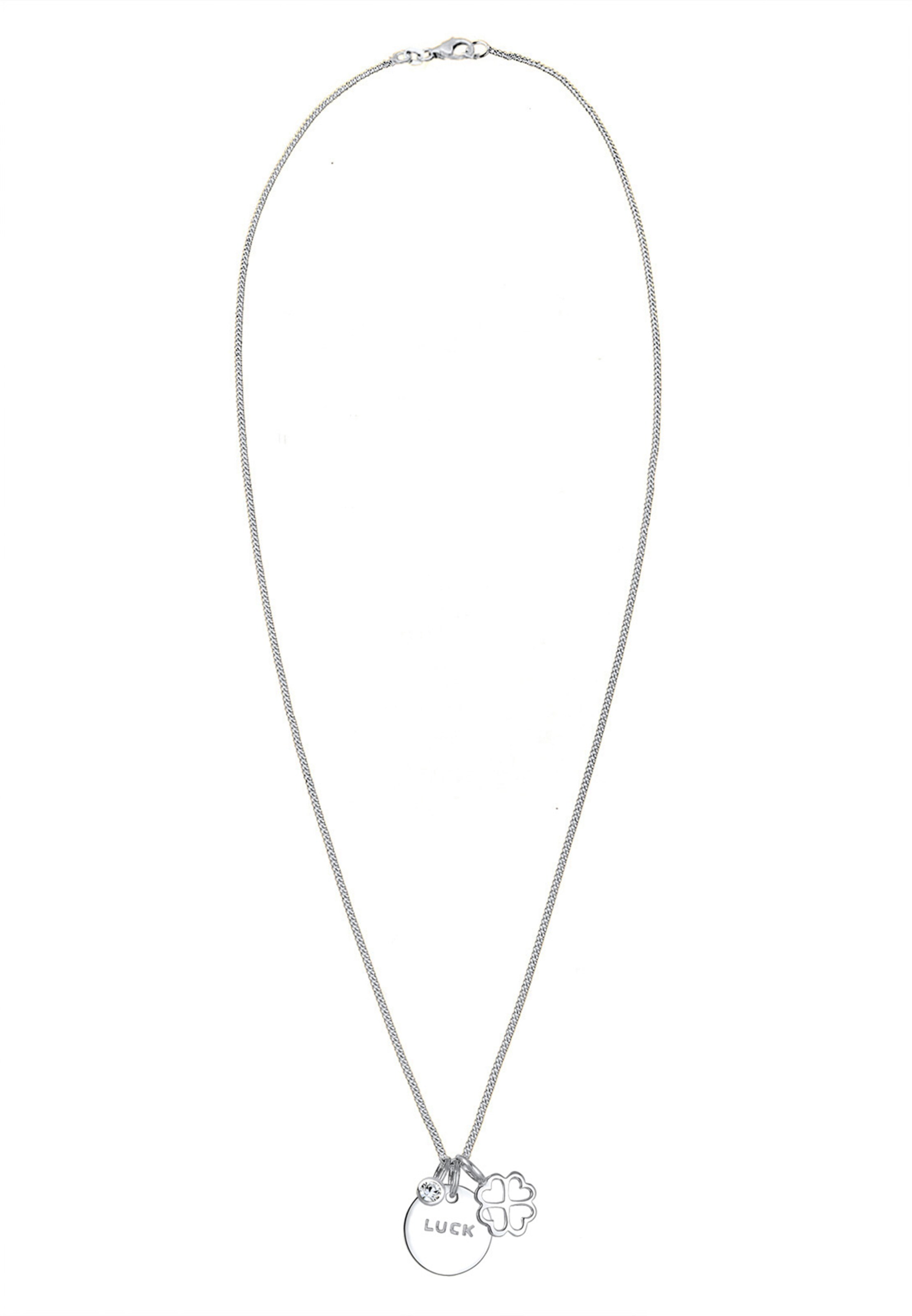 ELLI Necklace 'Kleeblatt & Luck' in Silver
