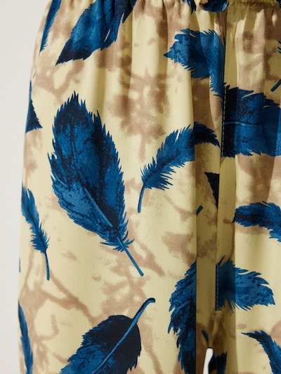 Happiness İstanbul Bukser i mørkebeige / navy / pastelgul, Produktvisning