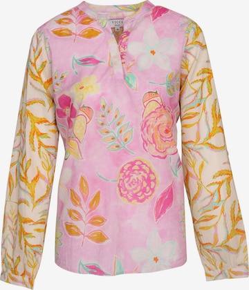 VICCI Germany Bluse mit V-Ausschnitt in Pink: Vorderseite
