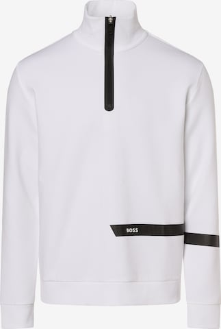 BOSS Black Sweatshirt in White: front