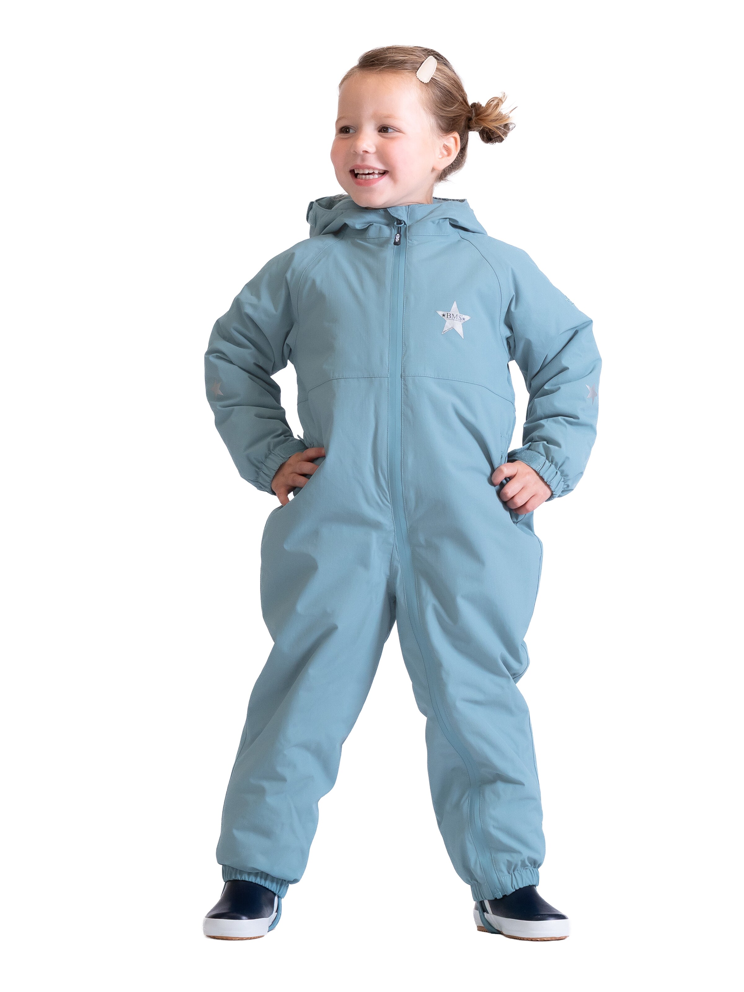 BMS Dungarees in Blue: front