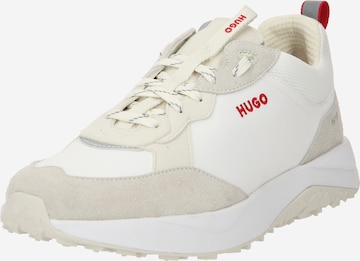 HUGO Platform trainers 'Kane' in White: front