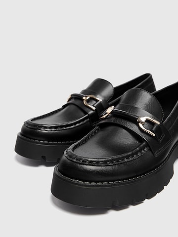 Pull&Bear Slipper in Schwarz