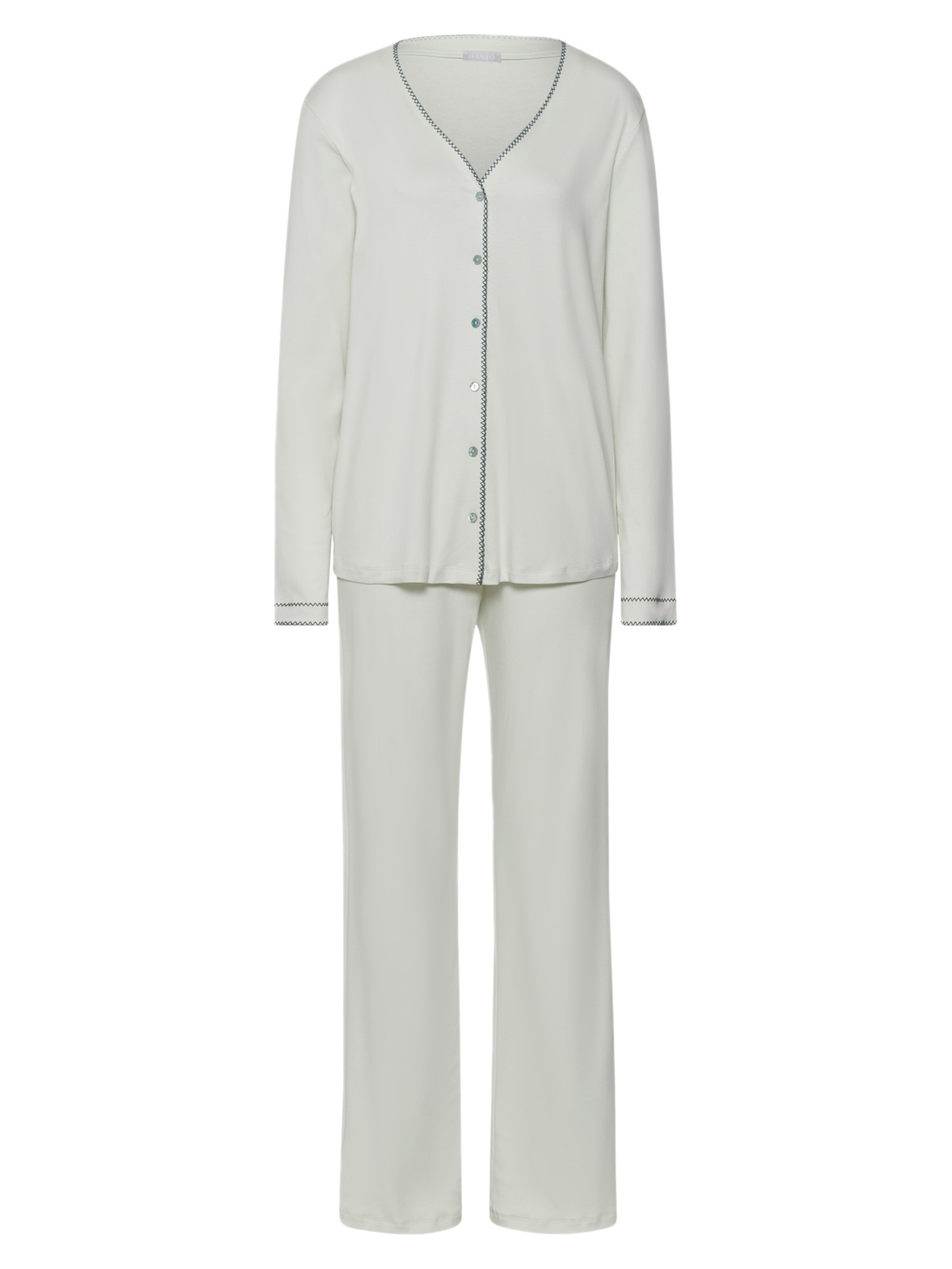 Hanro Pyjama 'Una'‌‌‌ in Grün: Vorderseite