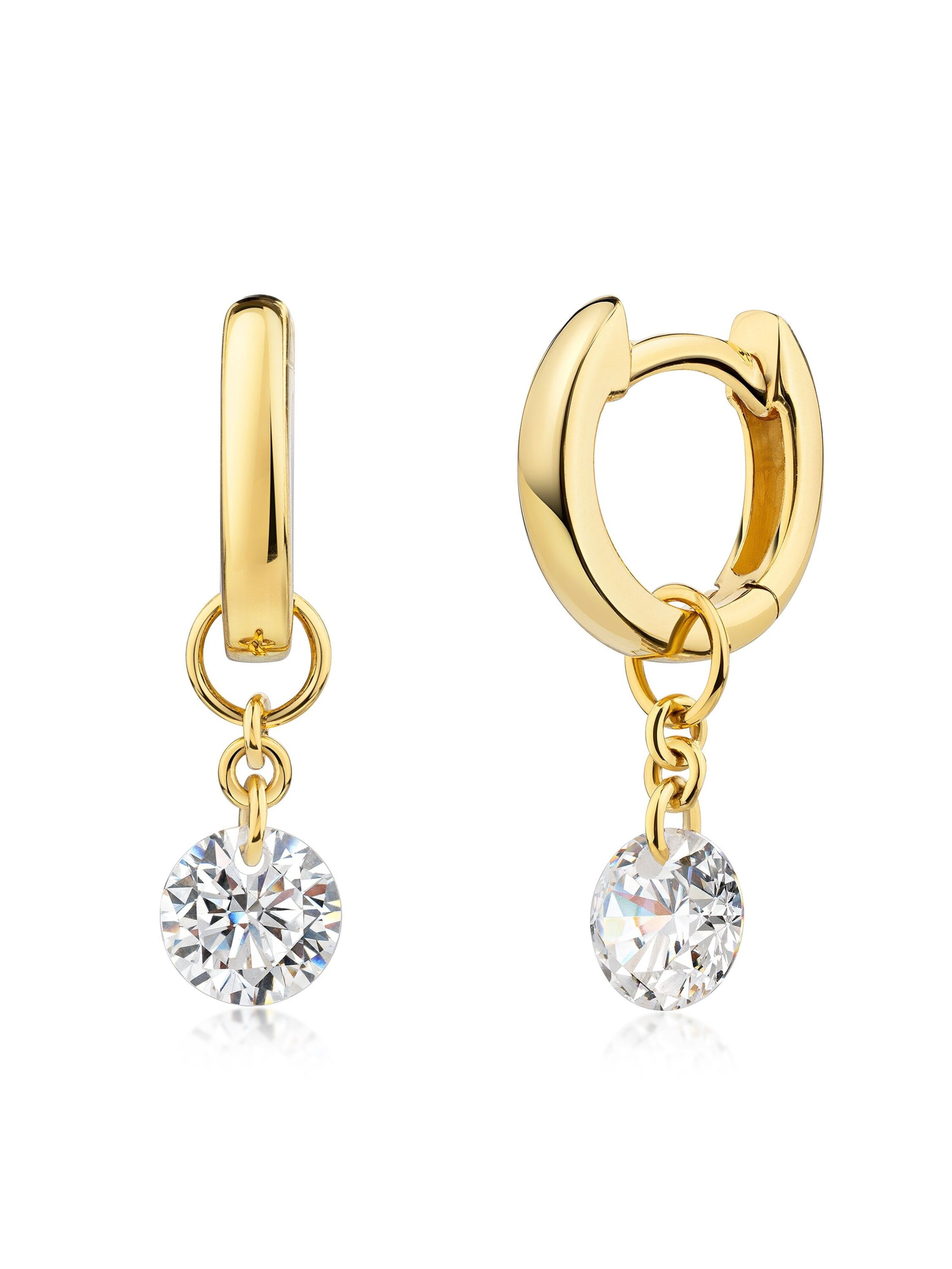 Boucles d'oreilles Zeeme en jaune : devant