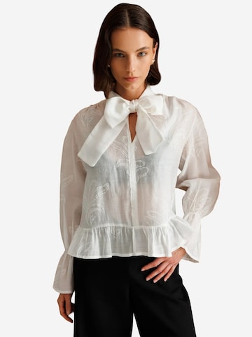 Camicia da donna 'Blusen' di MixRay in bianco: frontale
