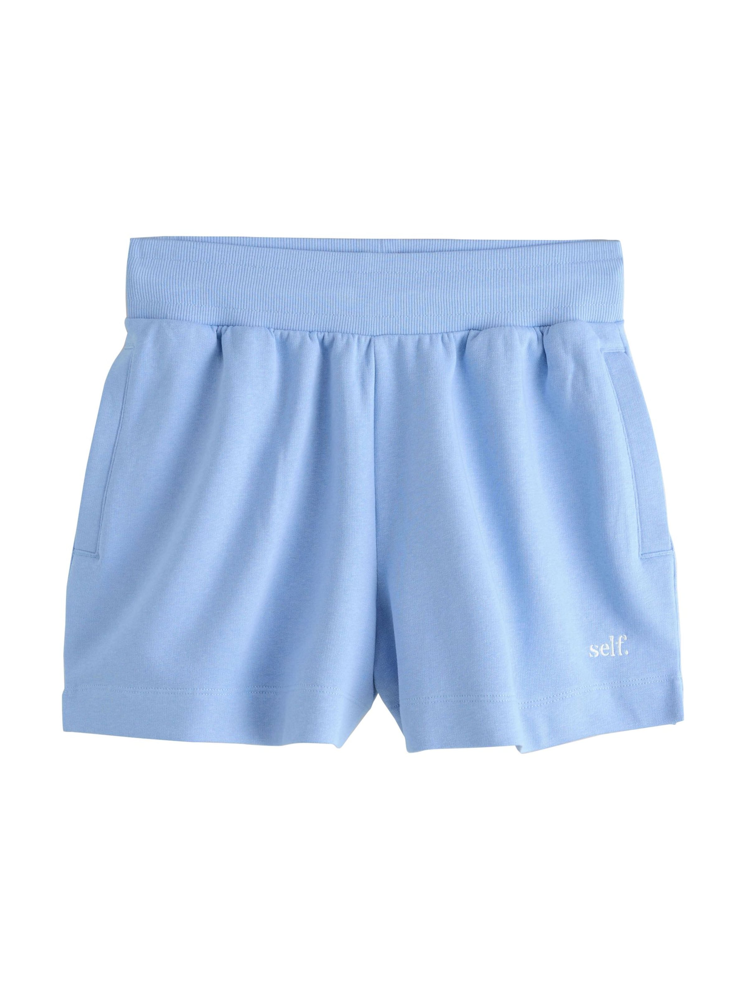self. Shorts in Blau: Vorderseite