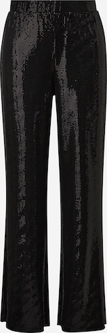 QS Flared Trousers in Black: front
