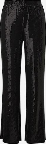 évasé Pantalon QS en noir : devant