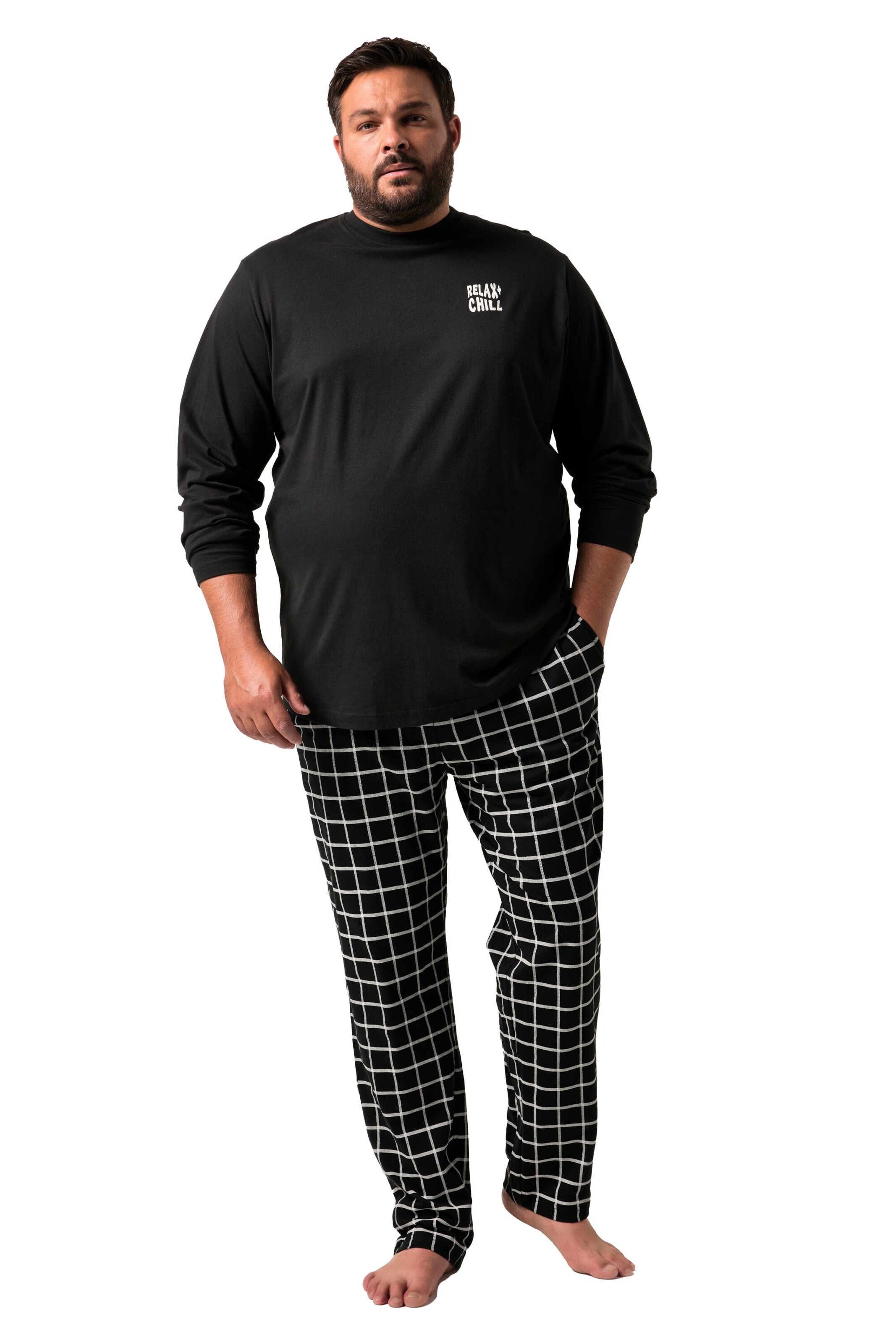 Tenue d'intérieur Men Plus en noir : devant