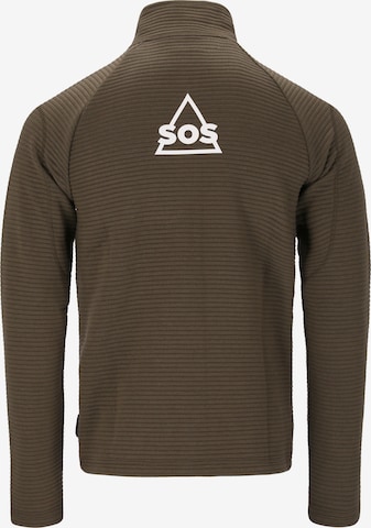 SOS Athletic Zip-Up Hoodie 'Muju' in Brown