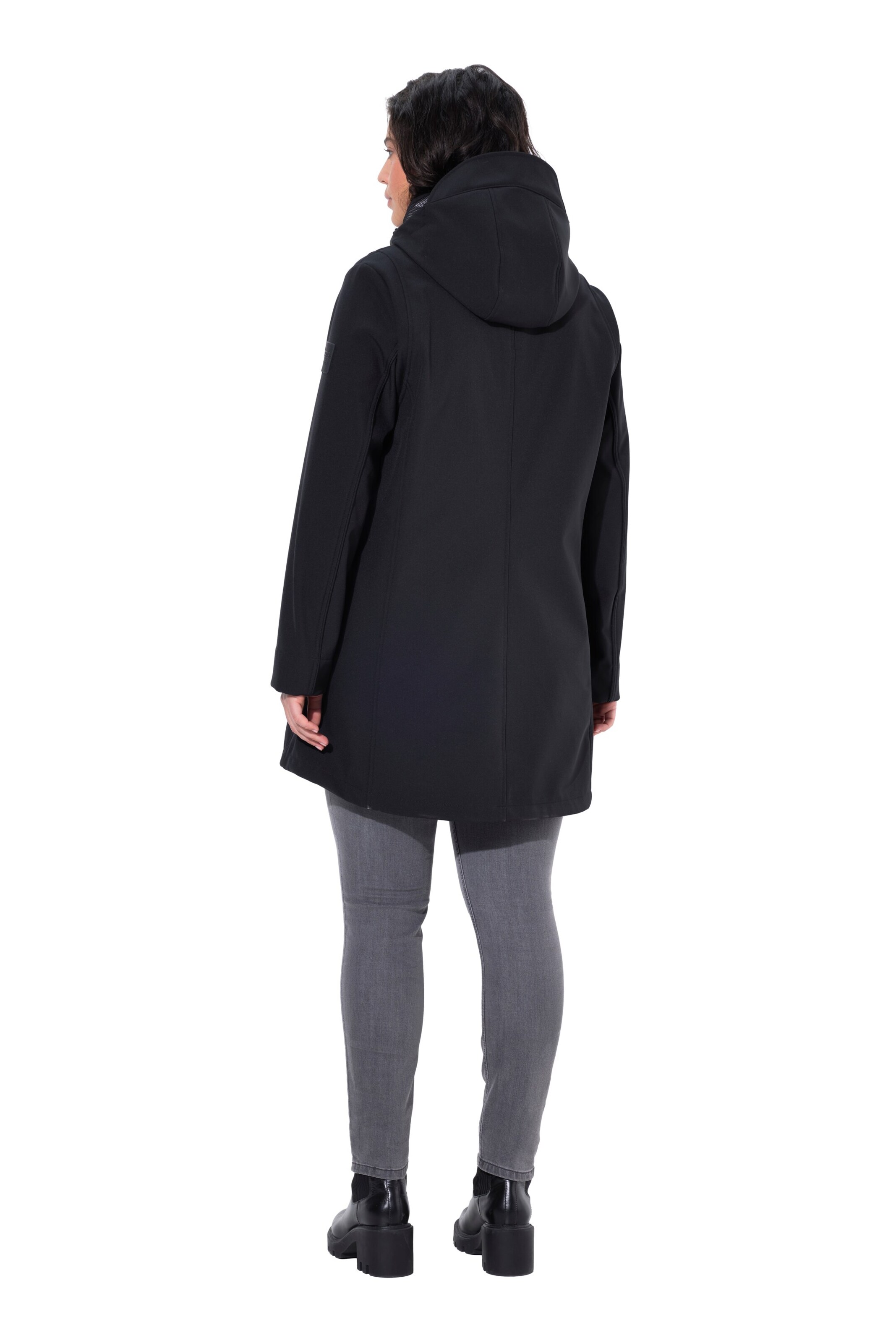 Ulla Popken Tussenmantel in Zwart