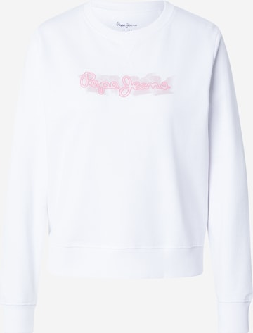 Pepe Jeans Суичър в бяло: отпред