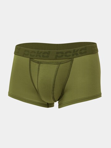 pckd – underwear done right. Boxershorts 'Boxer Trunks'‌‌‌ in Grün: Vorderseite