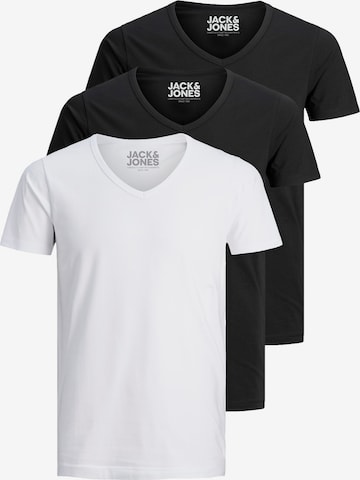 JACK & JONES T-Shirt 'JJV-Neck' in Schwarz: Vorderseite